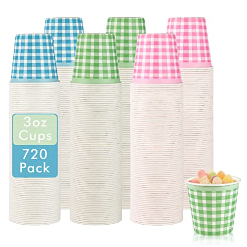 3 oz Paper Cups (720-Green&Blue&Pink)