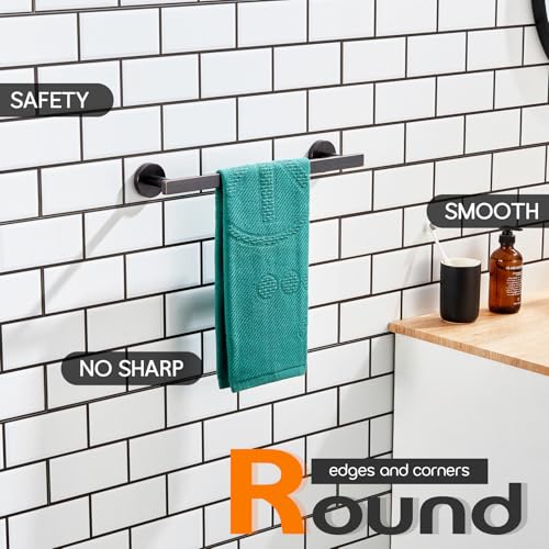 16 Inch Bathroom Towel Bar Bath Towel Rack Kitchen Towel Holder Towel Hanger Wall Mounted SUS304 Stainless Steel Oil Rubbed Bronze AN4001ORB (Oil Rubbed Bronze / 16-Inch)