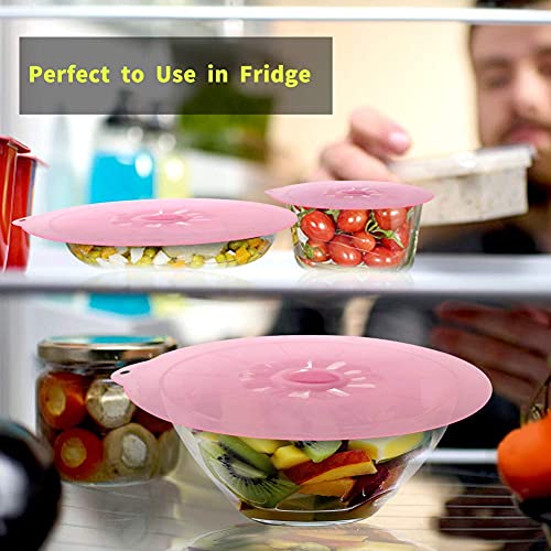 Silicone Lids Covers (Clear Pink)