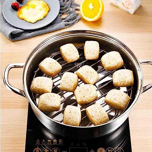 9" Round Cooking Rack Versatile Stainless Steel Grid Grill Steamer Rack