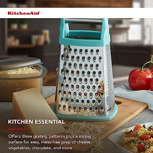 Gourmet 4 Sided Stainless Steel Box Grater for Fine