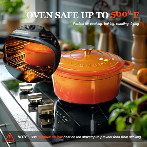 Enameled Cast Iron Dutch Oven (7 Quart / Pumpkin)