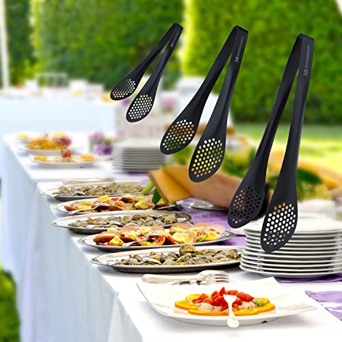 Kitchen Buffet Tongs (black 7" 9" & 11" Serving Tongs)