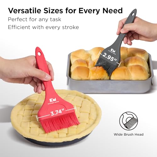 Platinum Silicone Extra Wide Pastry & Basting Brush Set