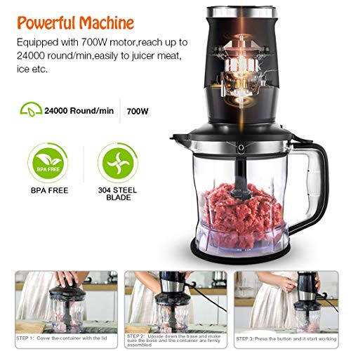 Blender and Food Processor Combo (Black-02)