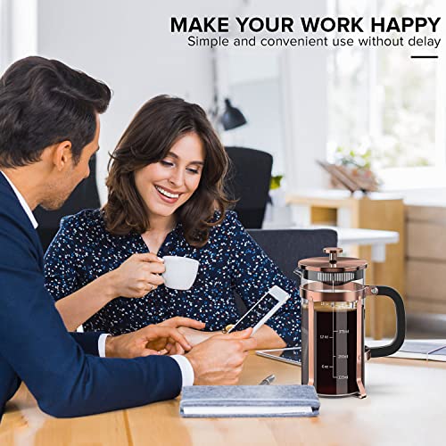 French Press Coffee Maker (Copper / 21oz)