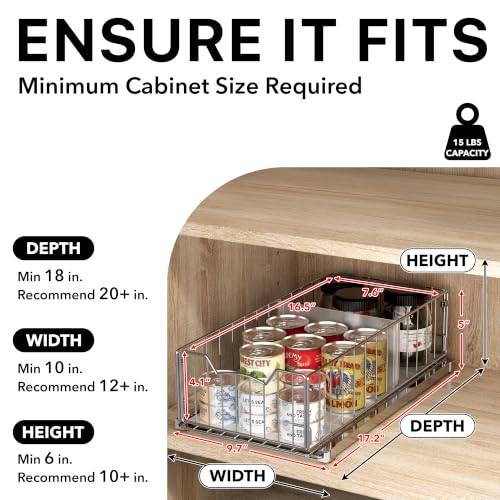 Pull Out Cabinet Sliding Basket (Chrome)