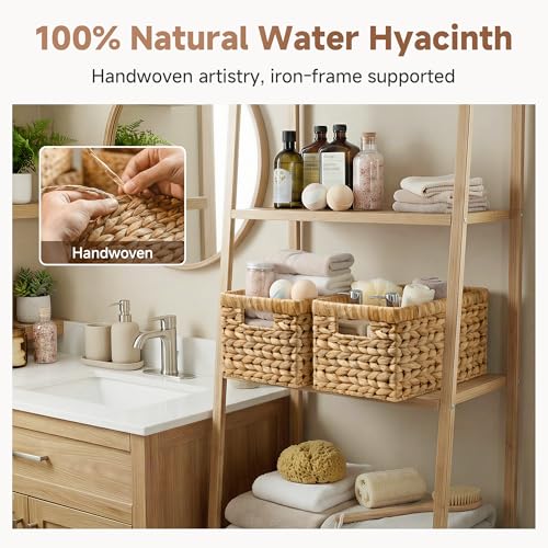 Wicker Baskets (Natural (Water Hyacinth) / 2x 13"L x 8¼"W x 7"H)