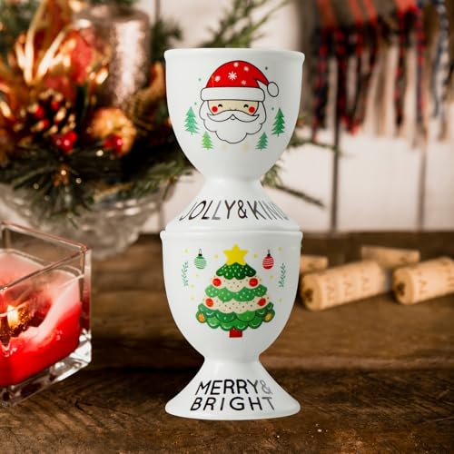 Christmas Ceramic Egg Cups (Xmas)
