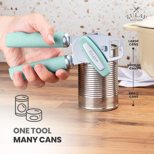 Manual Can Opener Heavy Duty Patented Stainless Steel (Mint / Comfy Grip)