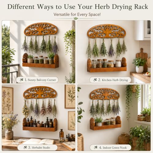 Tree of Life Herb Drying Rack (Herb Drying Rack-Storage Tray)