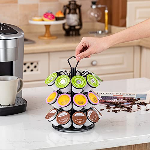 K Cup Storage Coffee Capsules Pod Holder Carousel Capsule Display Storage for k (3 tiers)