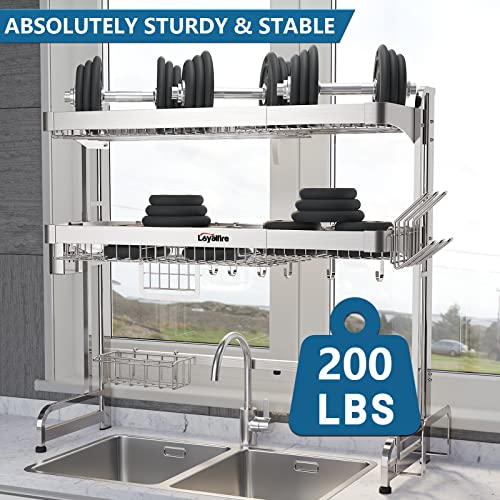 Over Sink Dish Drying Rack (Silver)