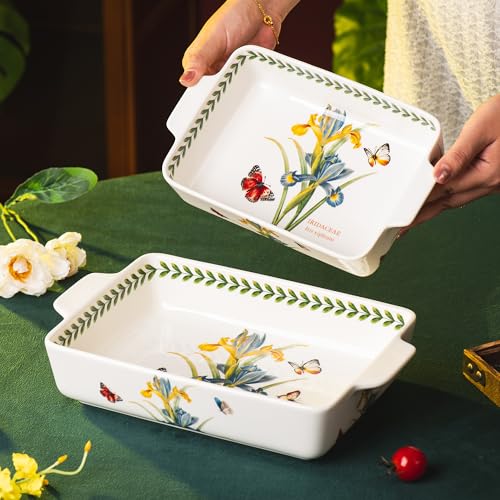 ONCCI In Glaze Ceramic Baking Dish Set of 2 (Iris)