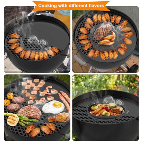 BBQ Griddle and Grate Combo Kit for Weber 26 inch Kettle Charcoal Grills (For 26" Kettle)