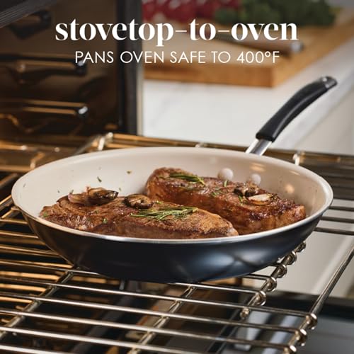 Cucina Ceramic Nonstick Frying Pan (Skillet (12.5") / Peppercorn)