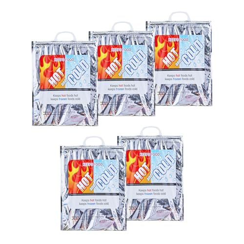 Hot and Cold Insulated Bags for Food Delivery (Medium (Meal and Grocery Size))