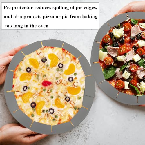 Adjustable Pie Crust Shields Baking Protectors (Grey-1pcs)