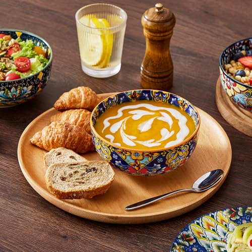 18 Pieces Dinnerware Sets (Service for 6 (18 Pcs) / Bohemian Style)