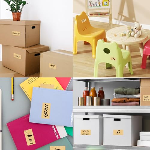 Kraft Paper Rectangle Removable Moving Labels (Kraft Paper / 2*3 inch)