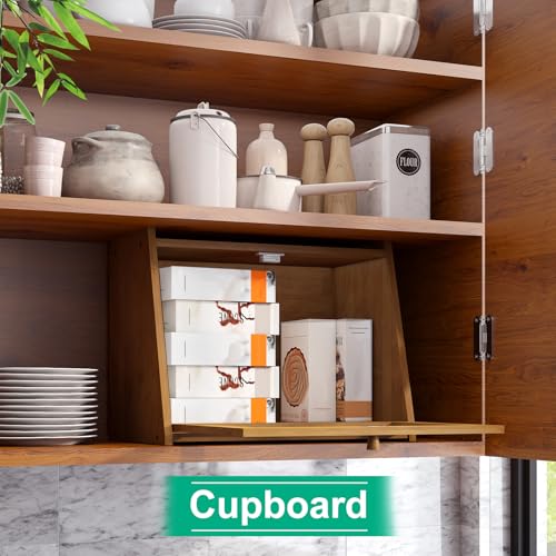Large Bread Box for Kitchen Counter (Brown / Large-1_Tier)