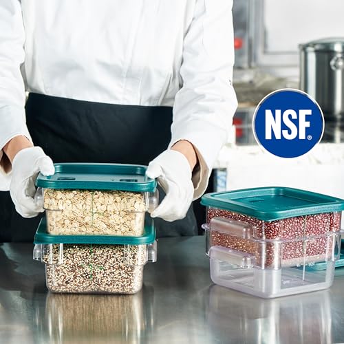 4 Pack Food Storage Container with Green Lid (2.0 Qt 4-Pack(Green Lids))