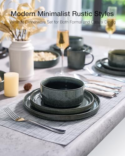 Star Dinnerware Sets with Mugs (Deep Forest)