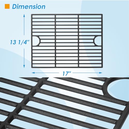17" Grill Grates Replacement Parts for Nexgrill 4 (17" x 13 1/4")