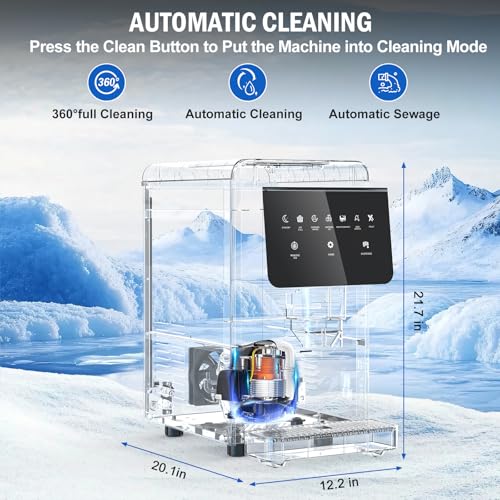 80 lbs Nugget Ice Maker with Water Dispenser Countertop Self