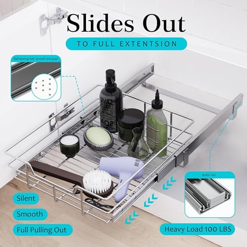 Pull Out Cabinet Organizer 15" W X 22" D