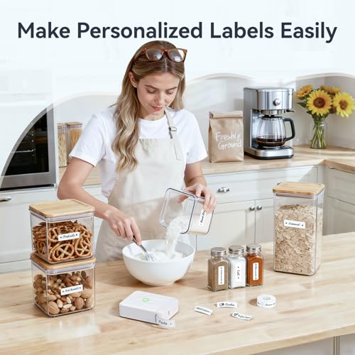 D110 Upgraded Version Mini Label Maker Machine with 3 Tapes