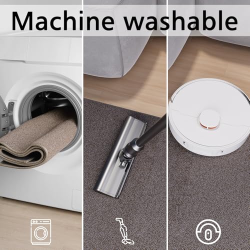 Kitchen Mat Set of 2 PCS (Velvet-brown / 17.3"x47"+17.3"x30" (Set of 2))