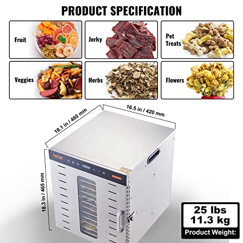 Food Dehydrator (10-Trays/1000W)