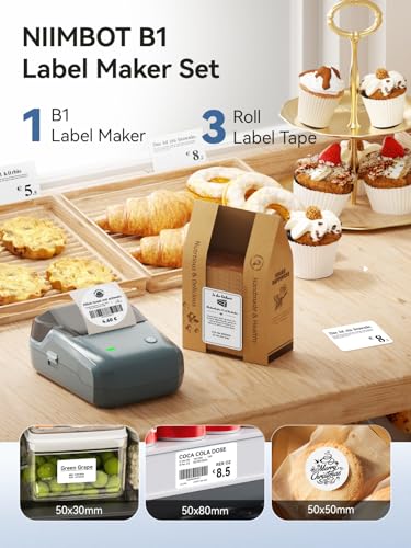B1 Label Maker Machine with 3 Tapes