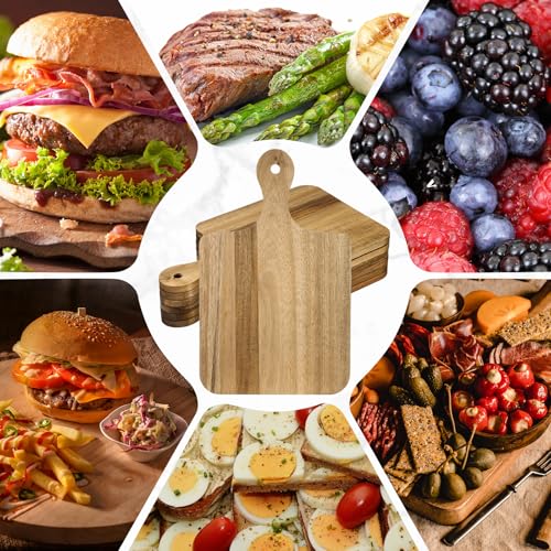 6 Pcs Wood Cutting Boards for Chopping Charcuterie Serving (16 x 10 inches)