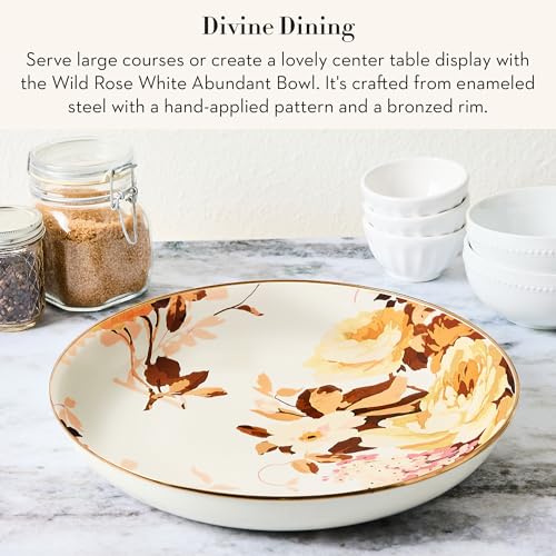 Enamel Abundant Bowl (White Wild Rose)