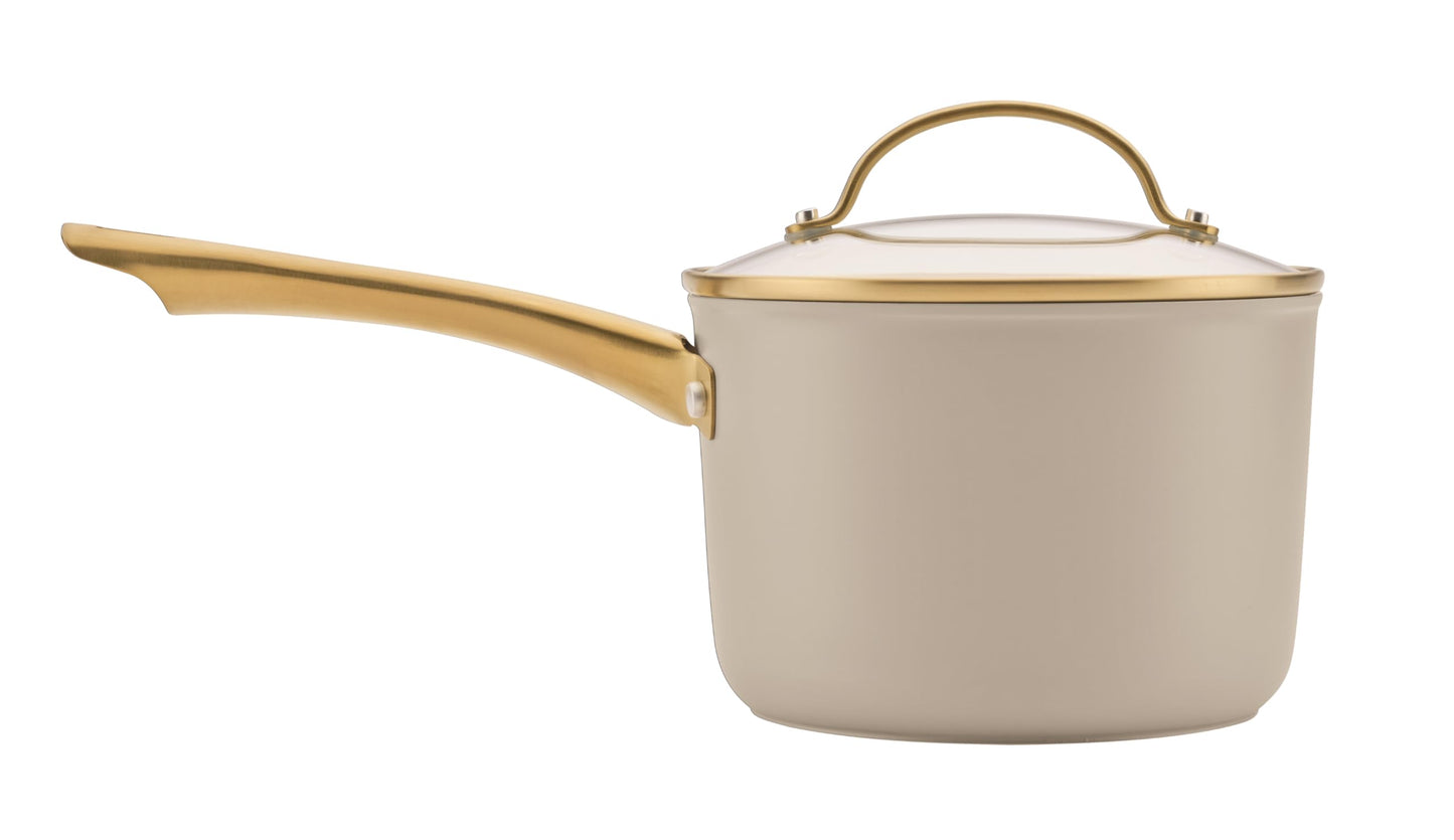 Forged Induction Ceramic Nonstick Cookware Set (Taupe / Cookware Set (12-Piece))