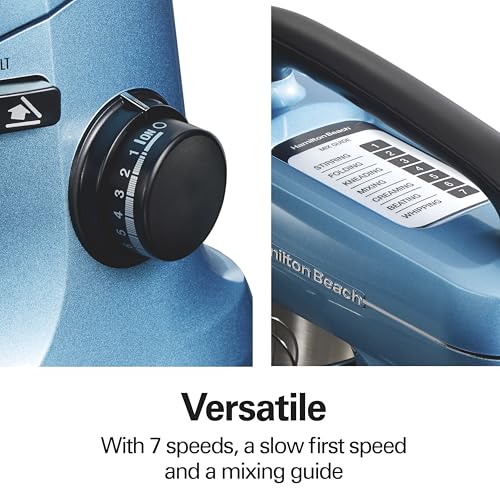 4 Qt Electric Stand Mixer With 7 Speeds (Blue / 4 Quarts)