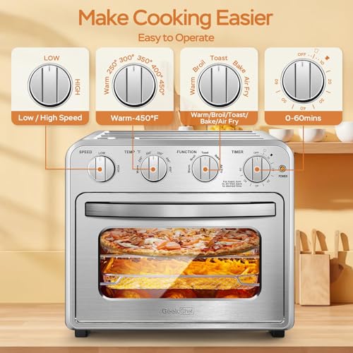 Air Fryer Toaster Oven Combo (16QT(13.5" x 10.5" x 12.9"))