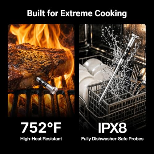 Sub 1G Wireless Meat Thermometer (Orange)