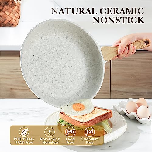 Nonstick Ceramic Frying Pan 12 (12 Inch / White)