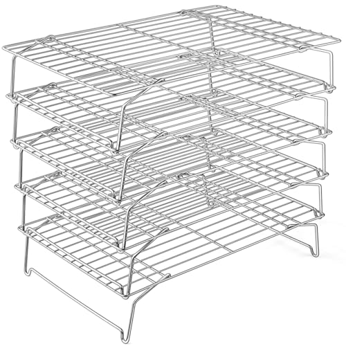 5 Tier Stainless Steel Cooling Rack (Silver / 16.5" x 11.4")