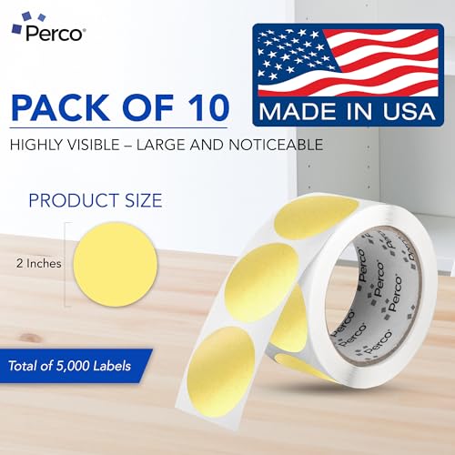 Metallic Gold Perforated Round Circle Dot Sticker 2 (Metallic Gold / 2 Inch)