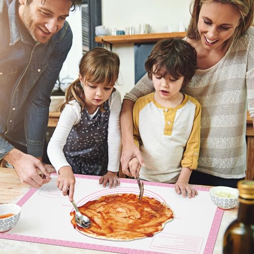 Non stick Silicone Pastry Mat (Pink / 26"L x 16"W)