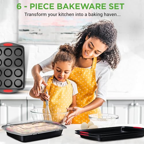 6 Piece Baking Pan Set (Black)