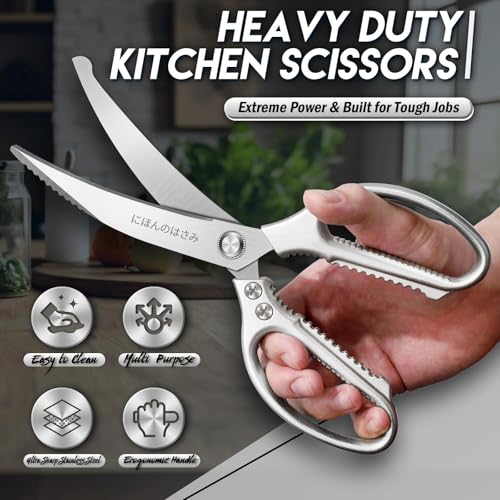 Kitchen Scissors Shears Set (Silver)