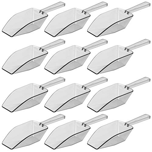 Clear Mini Plastic Acrylic Scoops 12 Pcs (12 Count)
