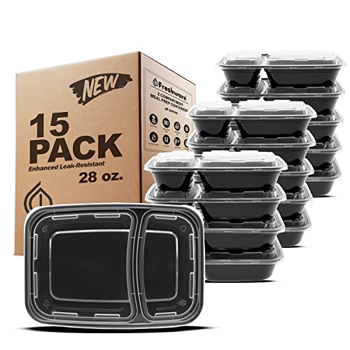 Meal Prep Containers with Lids 28 oz [15 Pack] 2 (28OZ-15PK)
