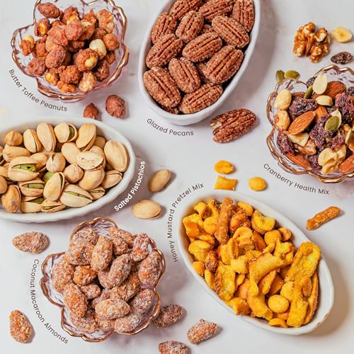 Gift Basket Heart Box with Gourmet Nut Assortment (Heart)