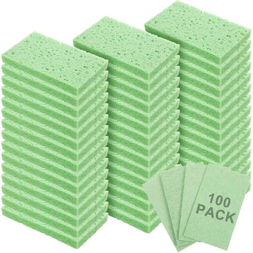 100 Pcs Sponges Bulk Sponges Kitchen Compressed Sponge (100 Count)